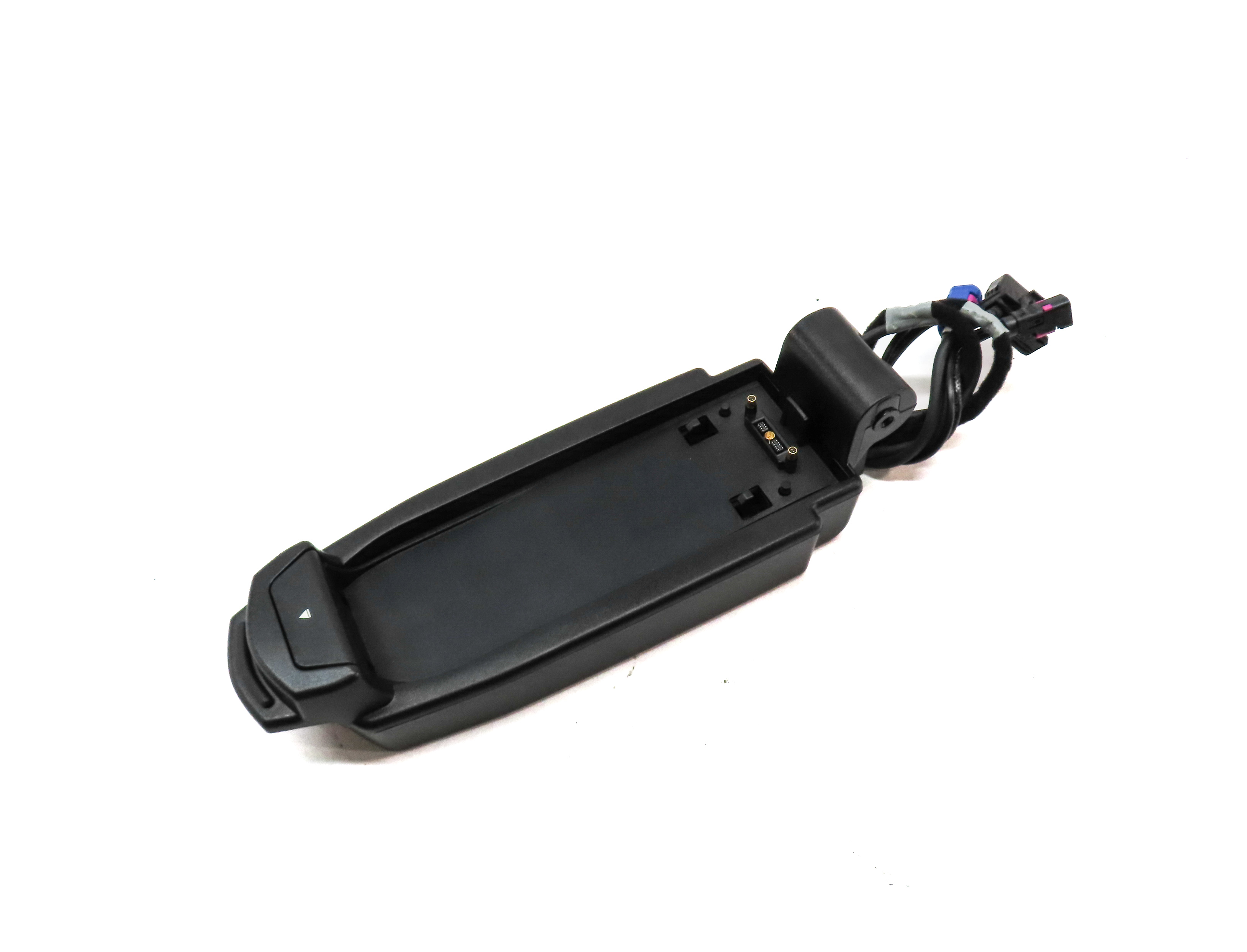 2013 BMW X1 (E84) FRONT CENTER CONSOLE CELL PHONE CRADLE HOLDER (BLACK) — exact item pictured